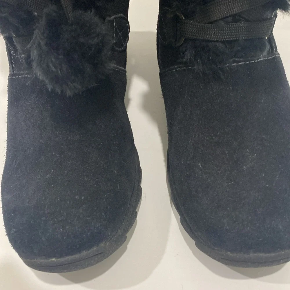 SPORTO WATERPROOF BLACK SUEDE FAUX FUR CUFF WINTER SNOW BOOTS~ Size 8.5 - Picture 3 of 16